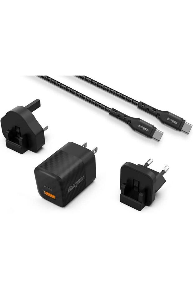 Wall Charger 38W Multi Plug PD QC3.0 + USB Type-C Cable A38QMUC