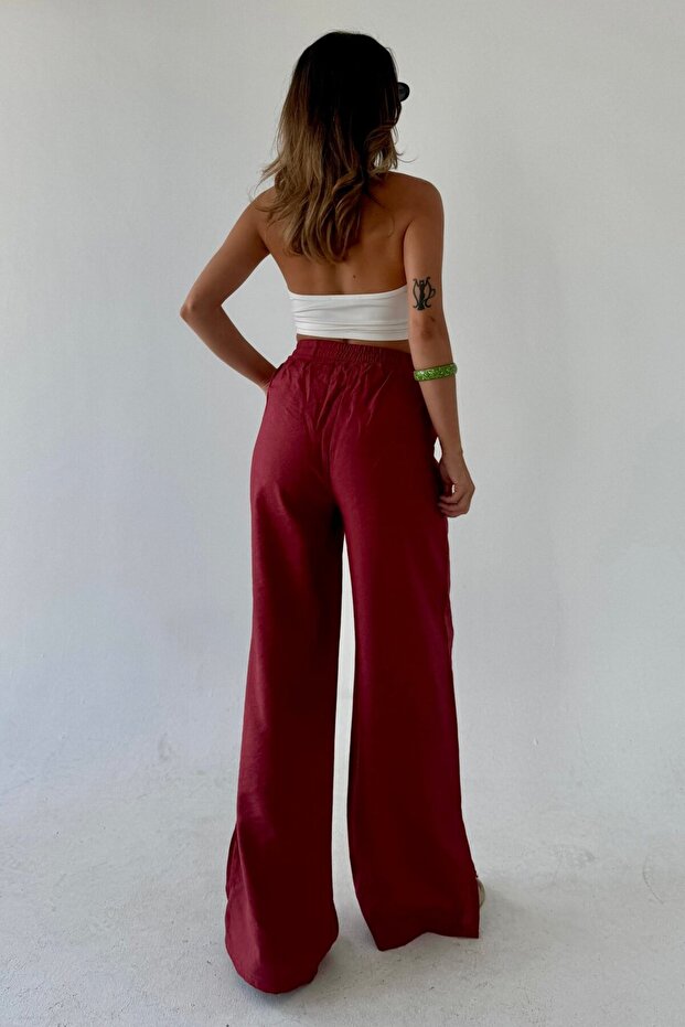 بنطلون تيريل متدفق بأرجل سيستا T2015 - 3