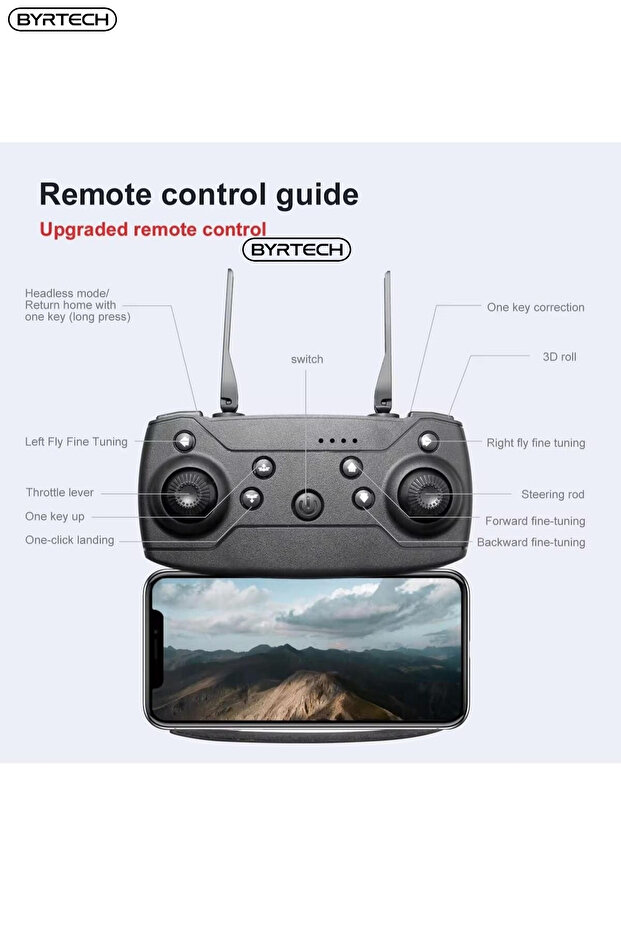 Kameralı Drone Engel Sensörlü Katlanabilir – E99 Pro FPV Yayın, Çantalı, Şarj Edilebilir Bataryalı - 3