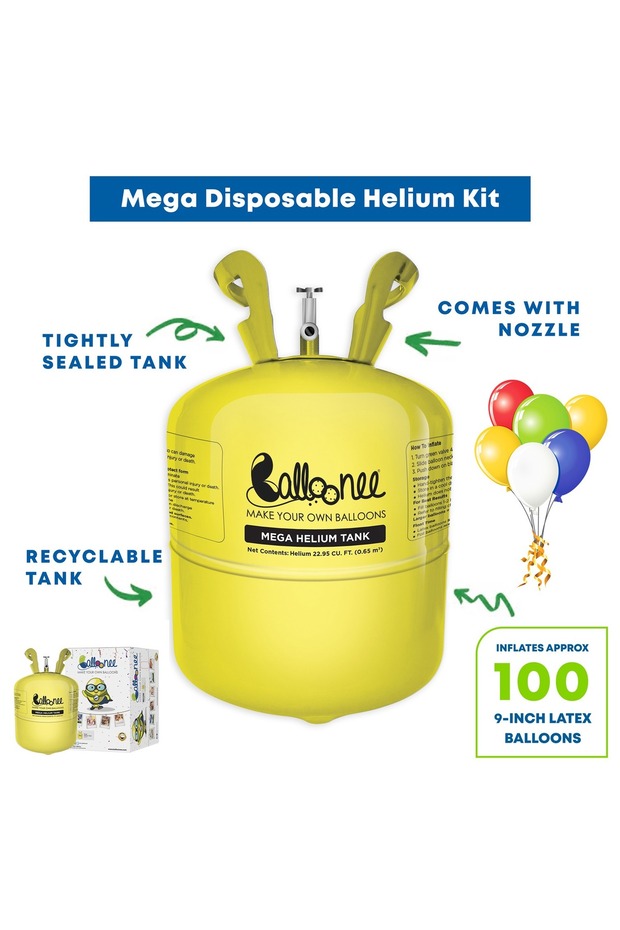 مجموعة هيليوم للحفلات للاستخدام مرة واحدة - 3