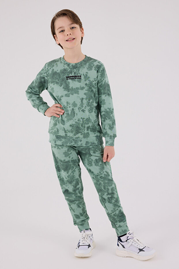 طقم رياضي للأولاد باللون الأخضر - 3