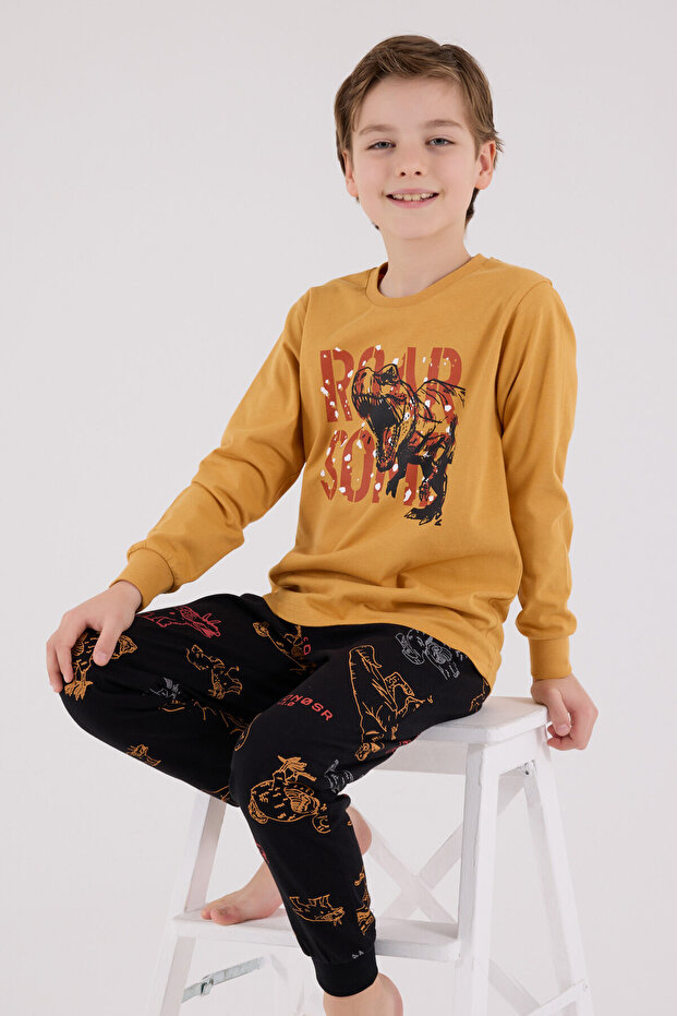 Erkek Çocuk Sarı Pijama Takımı - 2