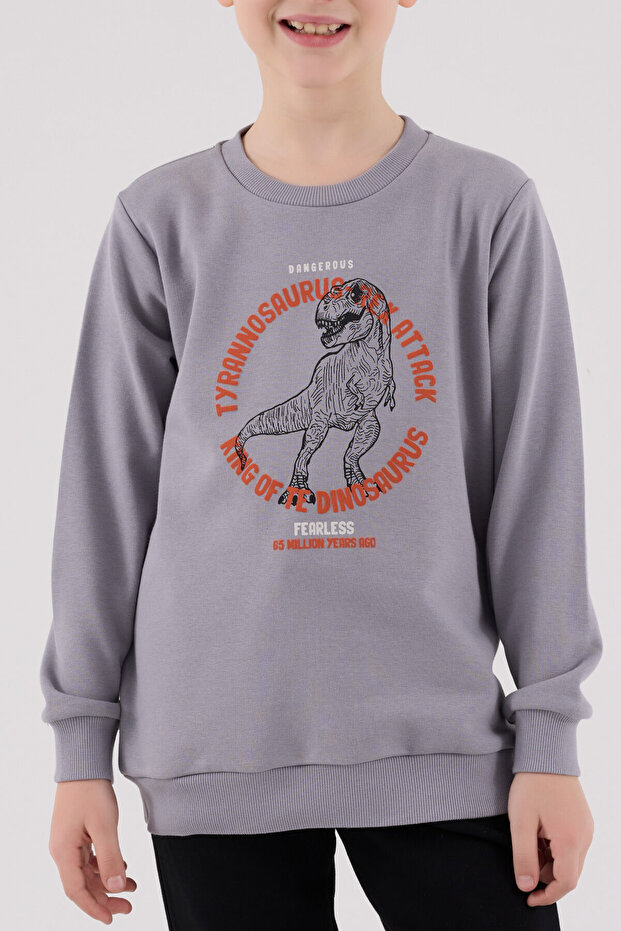 Boy's Gray Tracksuit Set - 4