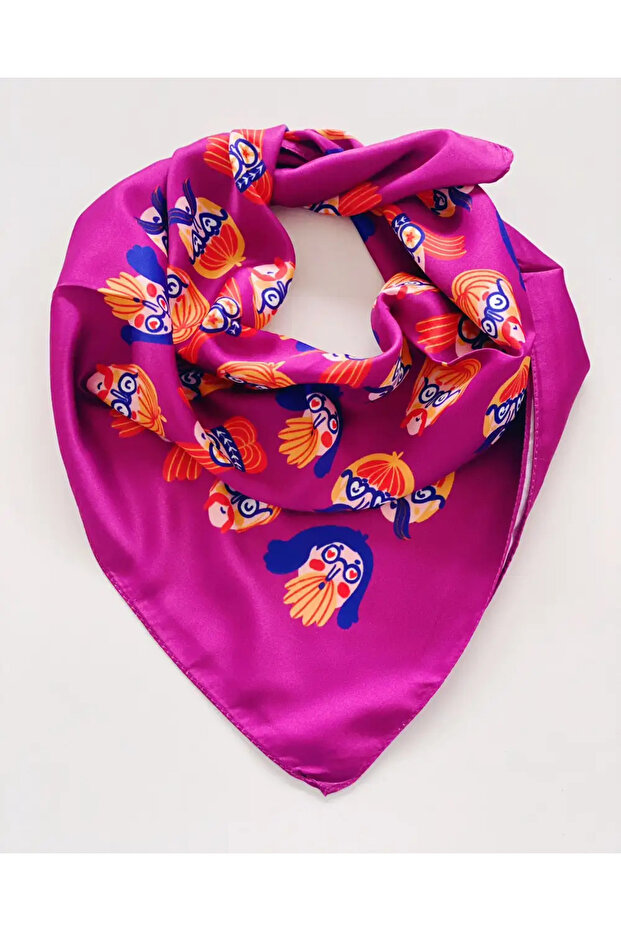 Purple Hippie Satin Scarf