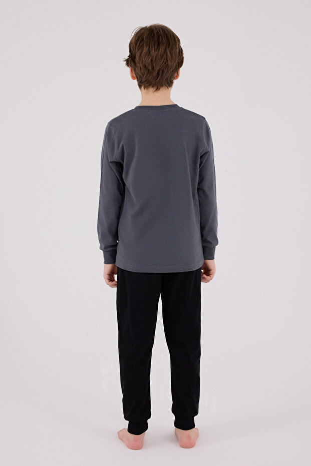 Σετ Πιτζάμες Γκρι Αγόρι - 5
