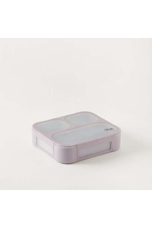 صندوق غداء مقسم مع شوكة وملعقة - 2