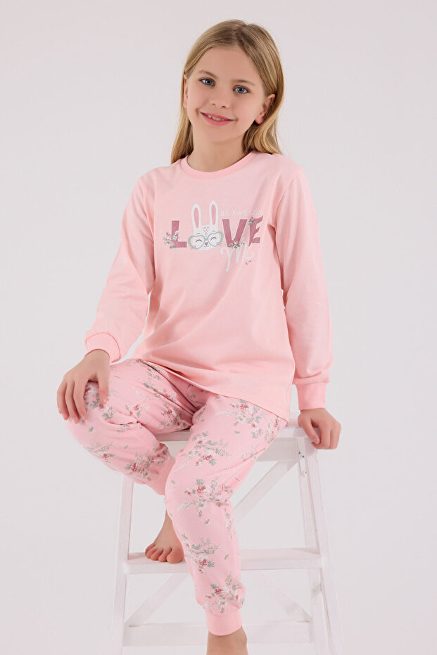 Devojčin roze pidžama set - 1