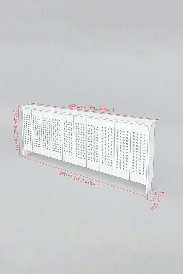 Kalorifer Petek Kaplama Dresuar ( 200 cm ) Petek Önü Dresuar BPKM003 - 8