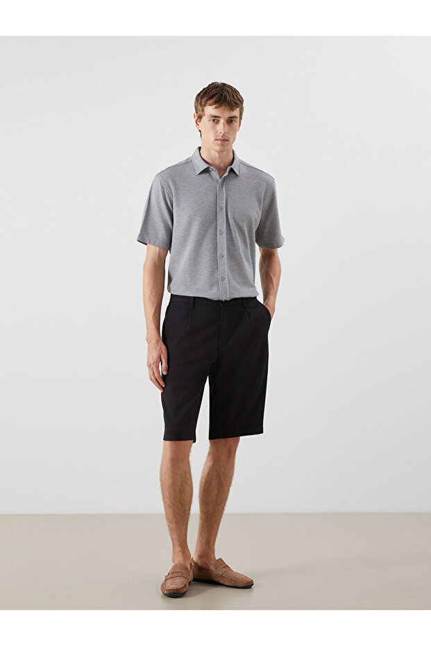 Nevavm Standard Fit Gabardine Men's Shorts with a Difference