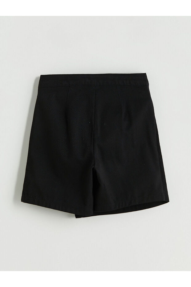 LCW Kids Basic Gabardin Kız Çocuk Şort Etek - 3