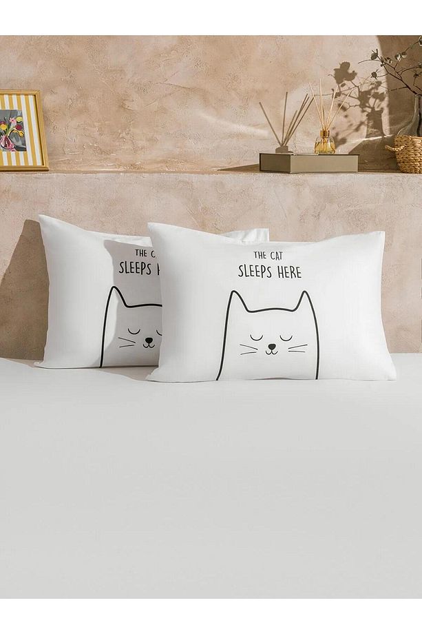 LCW HOME Kedi Baskılı Yastık Kılıfı 2'li 50x70 cm (W5) - 2