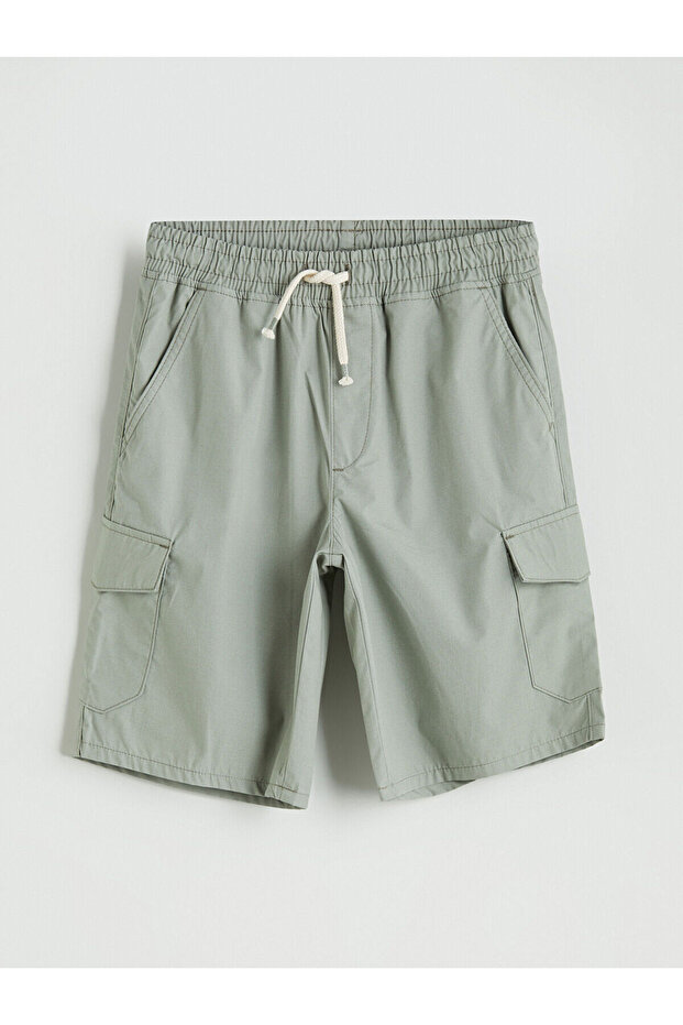 Nevavm Boys' Cargo Shorts with Elastic Waist