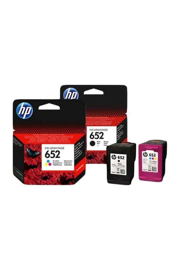 مجموعة خراطيش حبر 652 Ink Advantage مكونة من قطعتين باللون الأسود / ثلاثي الألوان