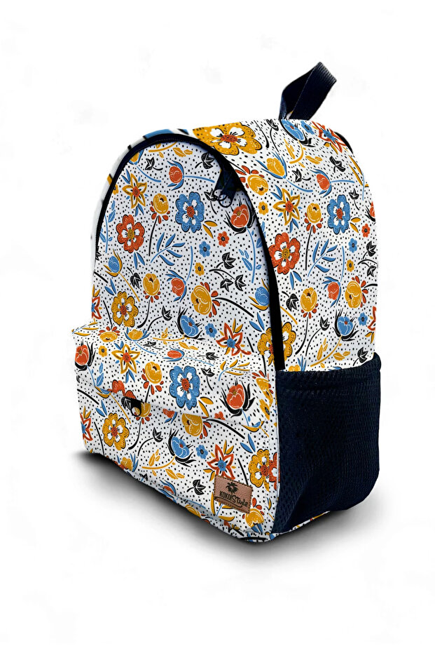 حقيبة ظهر منقوشة بالزهور الشتوية - 1