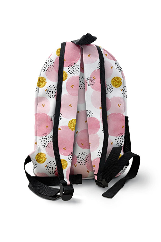 Pink Bubble Patterned Backpack - 2