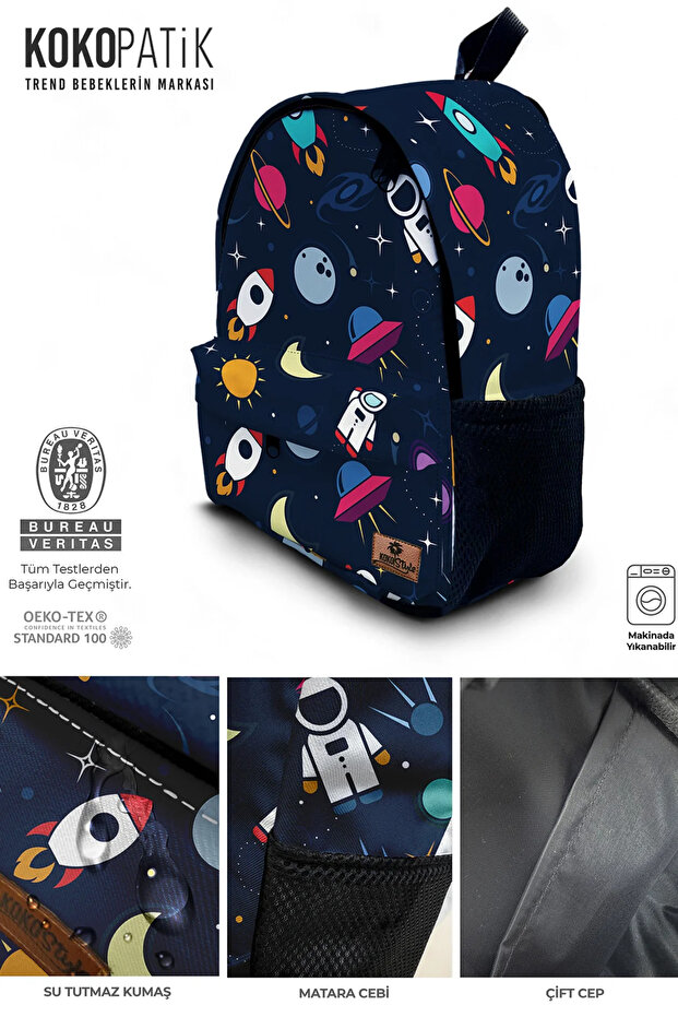 Astronaut Patterned Backpack - 3
