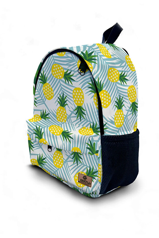 حقيبة ظهر منقوشة بالأناناس الأصفر - 1