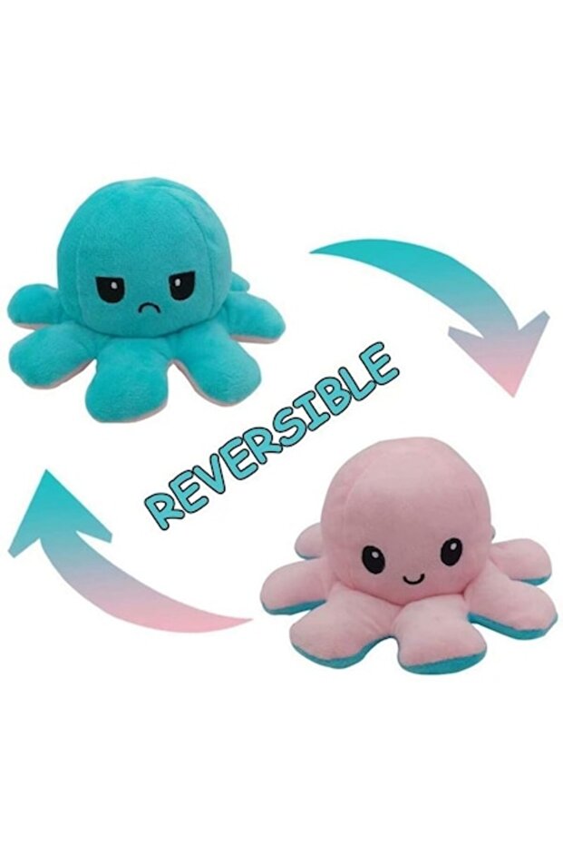 Reversible Octopus Plush Toy, Random Model - 1