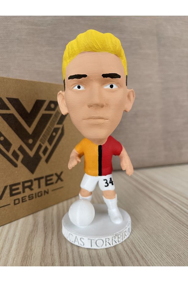 Torreira Gẩlẩtẩsẩrẩy 3d Futbolcu Taraftar Biblo Figür Erkek Hediyelik Oyuncak Sarı Kırmızı Aslan - 1