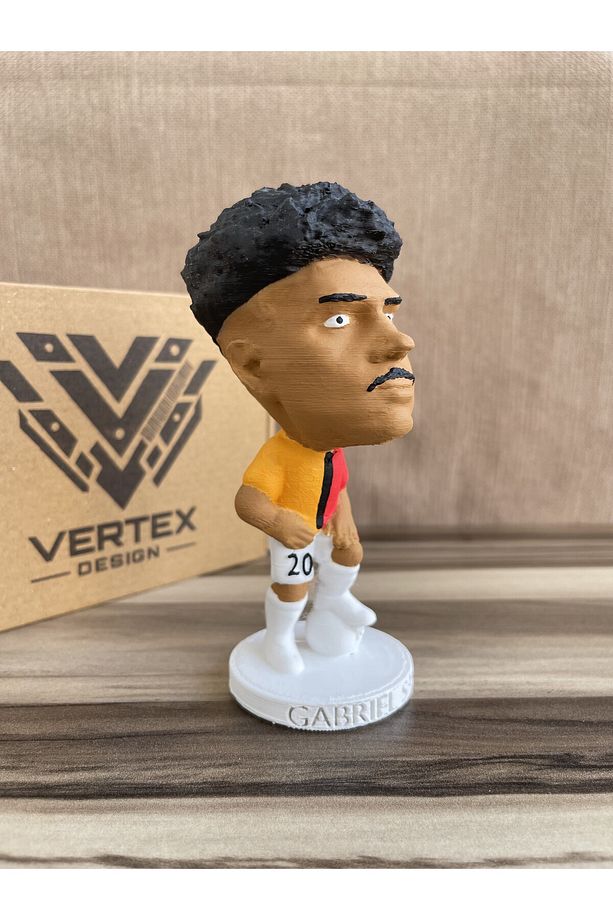 Gabriel Sara Gẩlẩtẩsẩrẩy 3d Futbolcu Taraftar Biblo Figür Erkek Hediyelik Oyuncak Sarı Kırmızı Aslan - 2