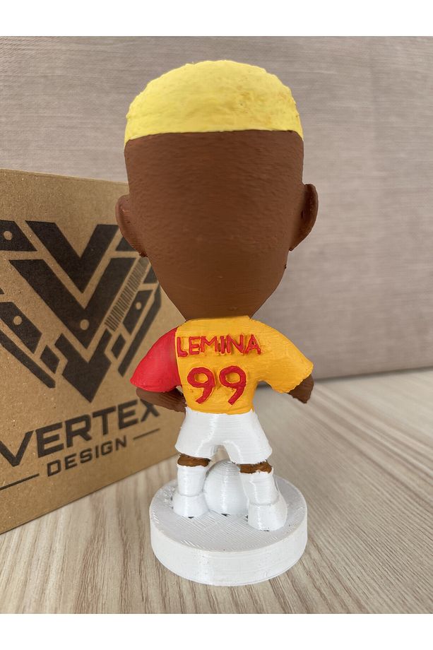 Lemina Gẩlẩtẩsẩrẩy 3d Futbolcu Taraftar Biblo Figür Erkek Hediyelik Oyuncak Sarı Kırmızı Aslan - 5