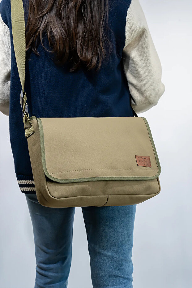 Khaki Messenger Bag