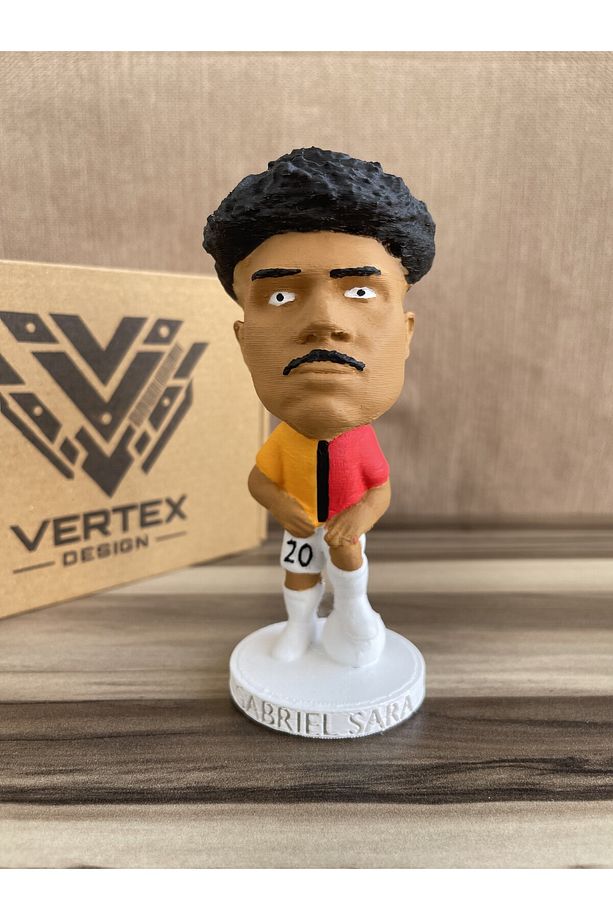 Gabriel Sara Gẩlẩtẩsẩrẩy 3d Futbolcu Taraftar Biblo Figür Erkek Hediyelik Oyuncak Sarı Kırmızı Aslan - 1