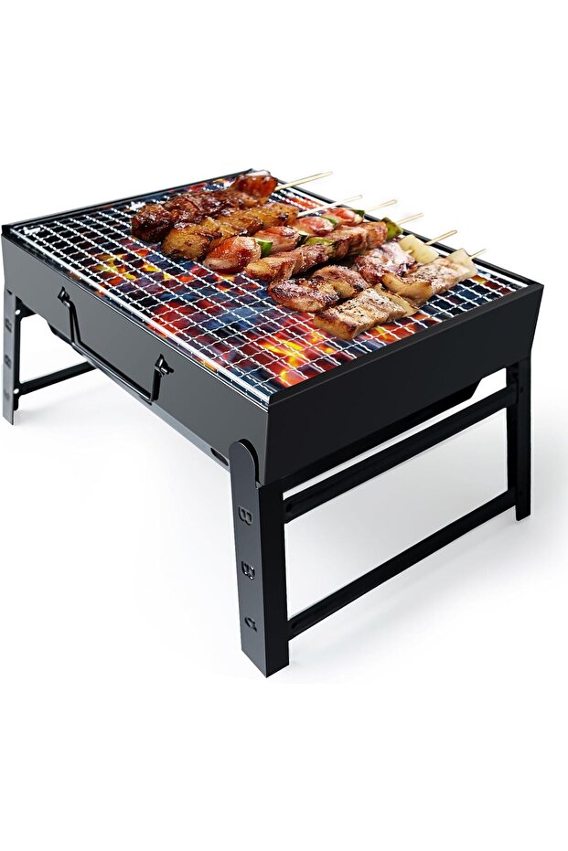 Folding Charcoal Barbecue Grill – Portable Outdoor BBQ Grill