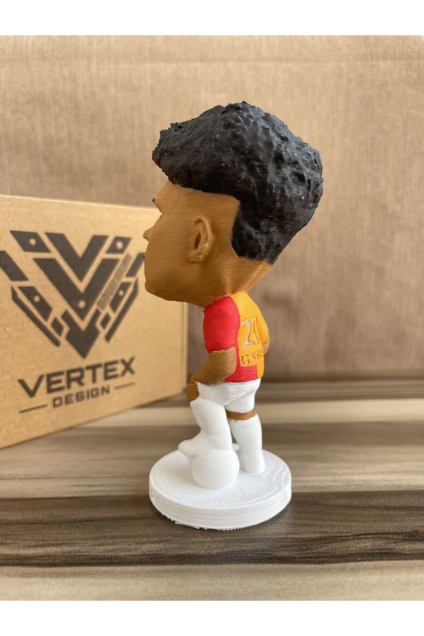 Gabriel Sara Gẩlẩtẩsẩrẩy 3d Futbolcu Taraftar Biblo Figür Erkek Hediyelik Oyuncak Sarı Kırmızı Aslan - 5