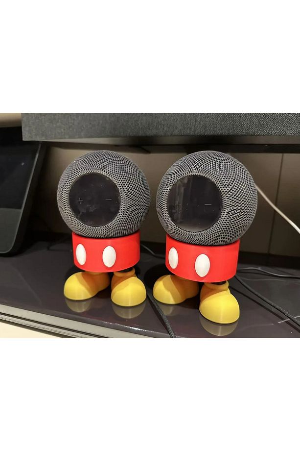 Homepod Mini Uyumlu Kişiye Özel Şık 3d Baskı Mickey Mouse Ayakları Stand(1ADET)-sağlıklı Petg - 1