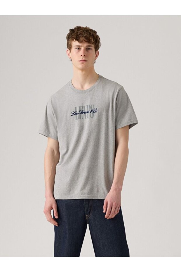 RELAXED FIT SERIF LOGO TSHIRT - 1