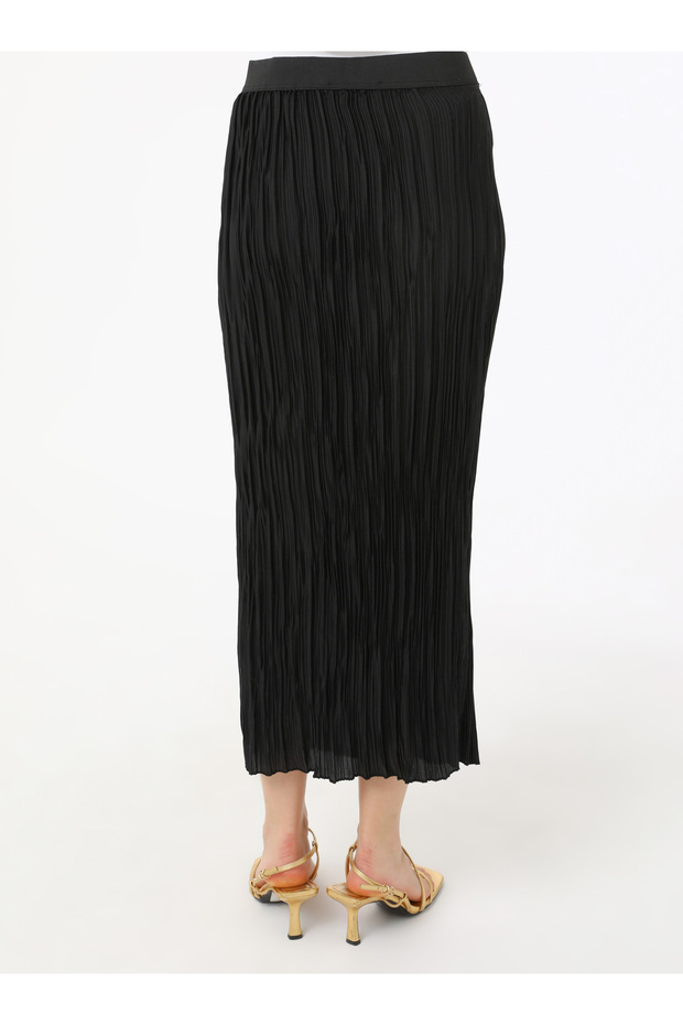 Piliseli Etek - Siyah - - 7