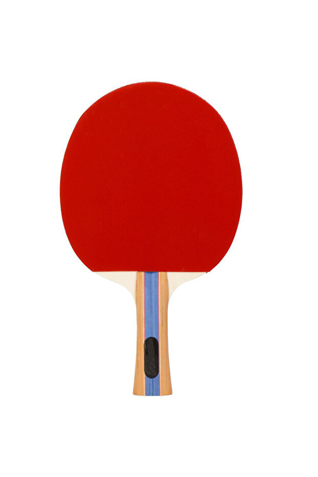 Set of 2 ping pong paddles, with 3 balls, 25x15cm, black with red - 5