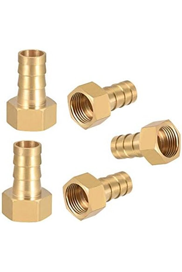 Camessy Metals Brass Hose Fitting 1/2" Barb x 3/8" G Female Pipe Adapter for Air Water Fuel Boat, 5p