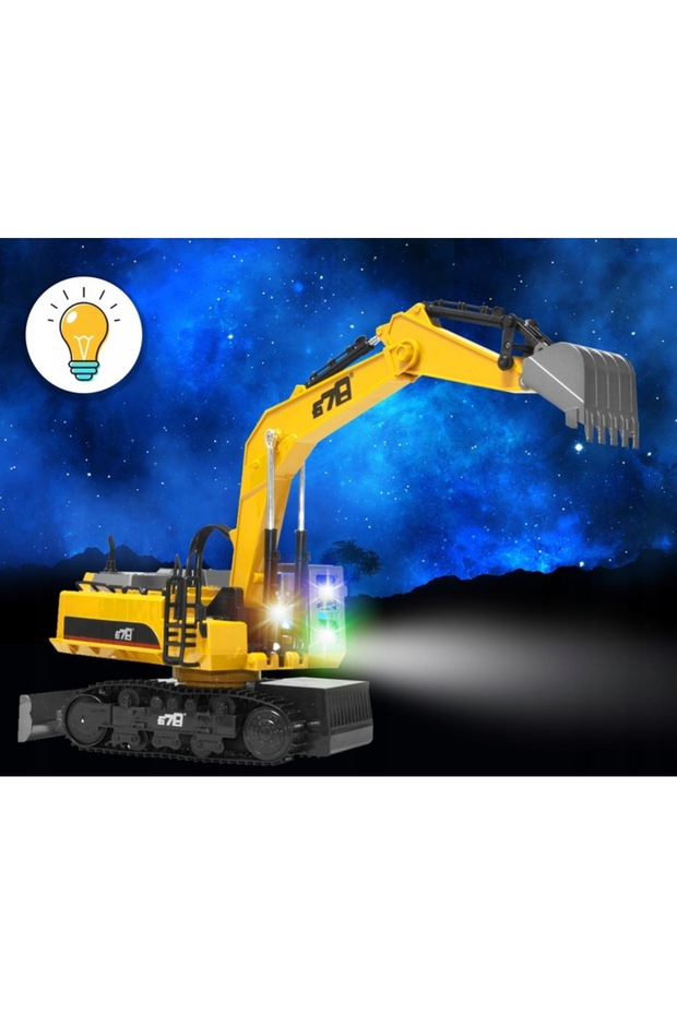 Remote control excavator, 1/14 scale, with remote control, USB charging, 14 channels - 4