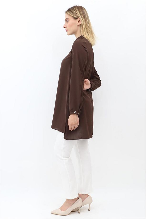 Trend Hakim Yaka Tunik 25yt4100 - Kahve - 5
