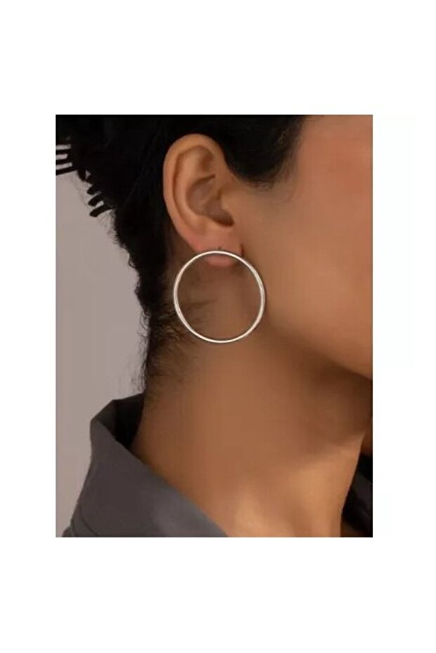 - Silver Earrings Round Shape - 4