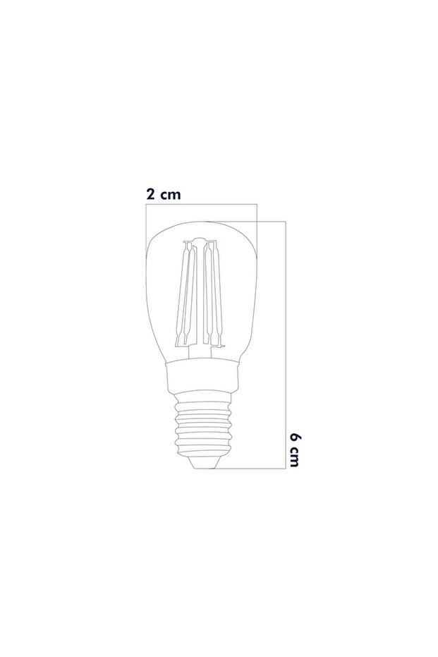 ERD-69 ST26 ŞEFFAF 2W 2700K E14 LED AMPUL - 2