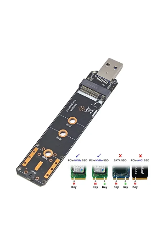 M.2 Nvme SSD - Usb3.2 Gen2 10GBPS Adaptörü M.2 Nvme SSD Adaptörü Için 2230 2242 2260 2280 - 4