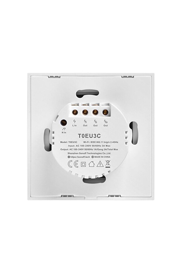 Smart Switch with Touch T0 EU TX, WiFi, (3 channels) - 2