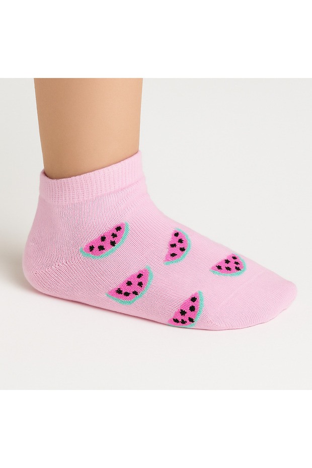 Set of 5 Fruit Patterned Baby/Child Socks - Colorful Cotton