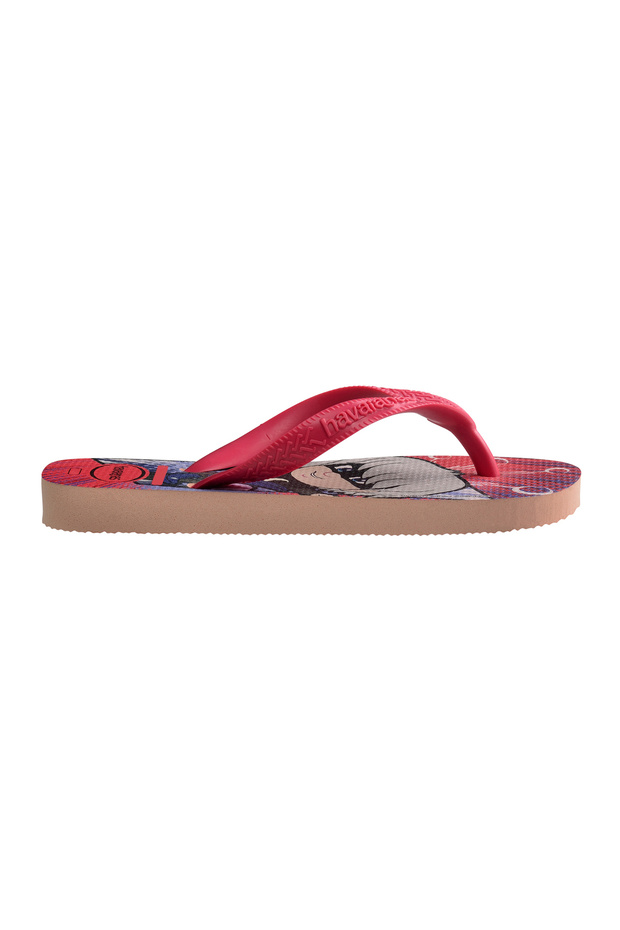 Printed Flip Flops - Red - 3