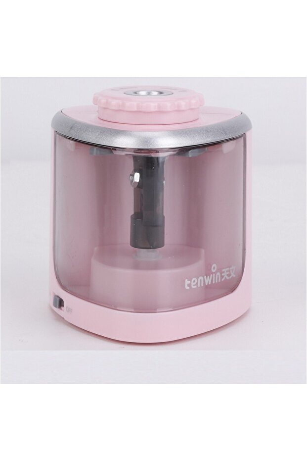 Semi-Automatic Electric Sharpener, Flippy, Plastic, Pink - 6