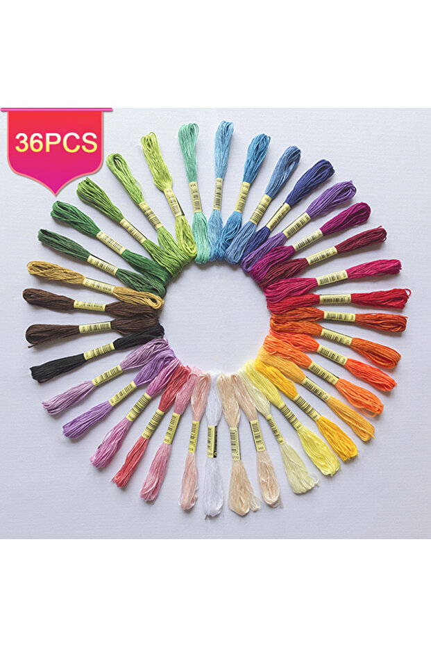 1mm 36PCS 12/24/36/50Pcs DIY Sewing Floss Kit Craft Art Sewing Multicolor Ecological Cotton Embroide