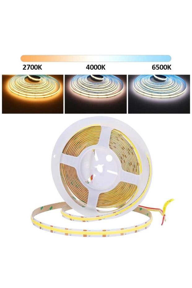 5m 24V 12V 24V CCT COB LED Strip Lights Flexible 608leds/m Tape Ribbon Dual White WW CW NW 2700-6000