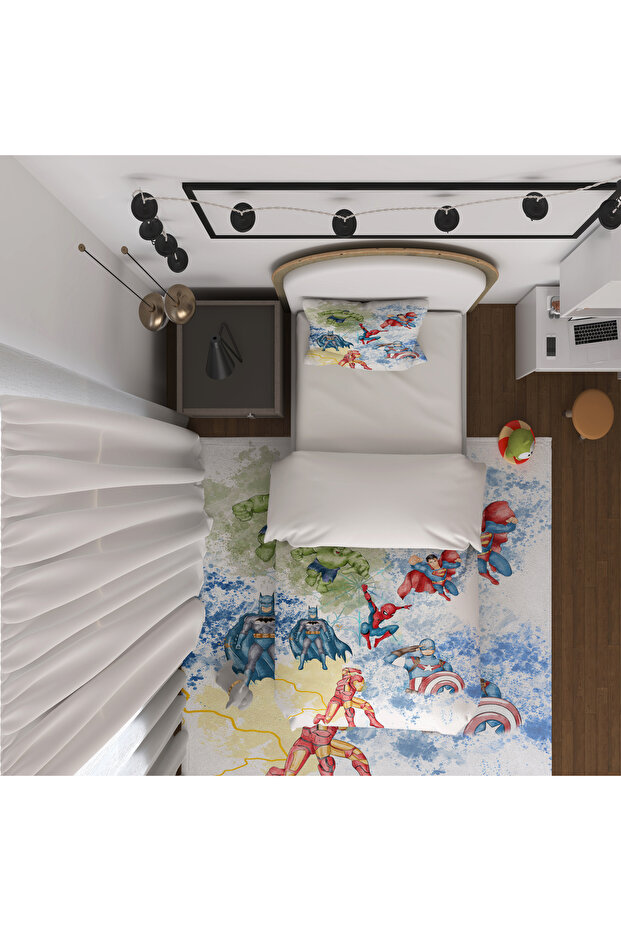 مجموعة غطاء لحاف سوبر هيرو - 4