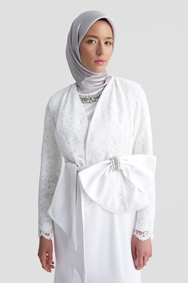 فستان سهرة 25YD9184 أبيض