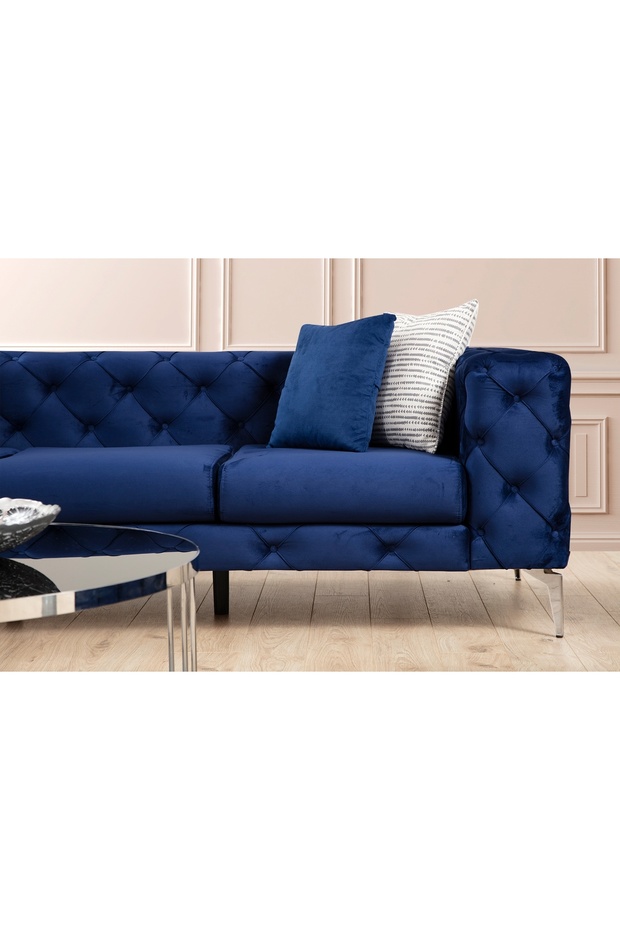 COMO ÜÇLÜ KOLTUK, MAVİ - 4