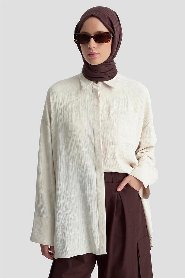 Cepli Basic Gömlek 25KD4003 Kum - 3