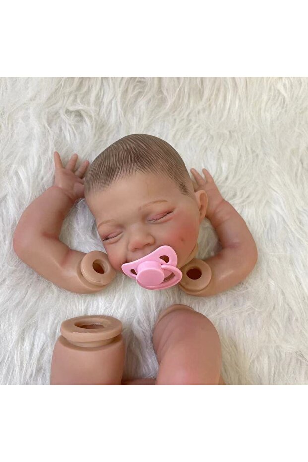 With Cloth Body Painted Kit 20Inch Already Painted Reborn Doll Kit April Hand-rooted Eyelashes Unass